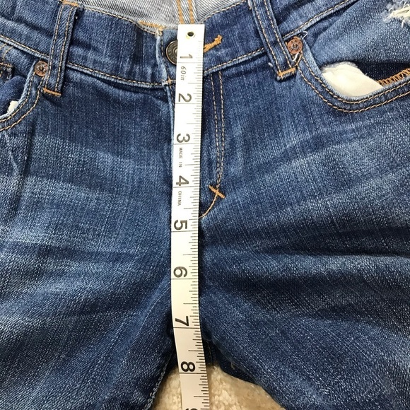 Abercrombie & Fitch Perfect Stretch Skinny Mid Rise Distressed Jeans Size 4 R - Picture 10 of 14